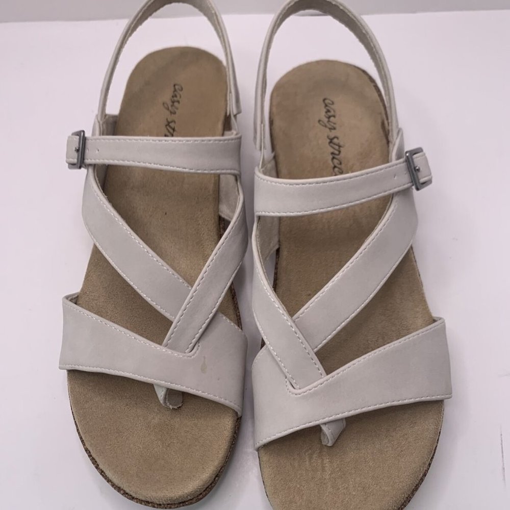 Easy Street Women's Wedge Sandal brown size 8 summ - Picture 4 of 5